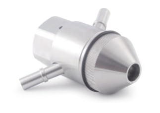 Dual-Inlet Diamond Cutting Head, .007"/0.18mm Orifice, H2O Style (301329-2-07)