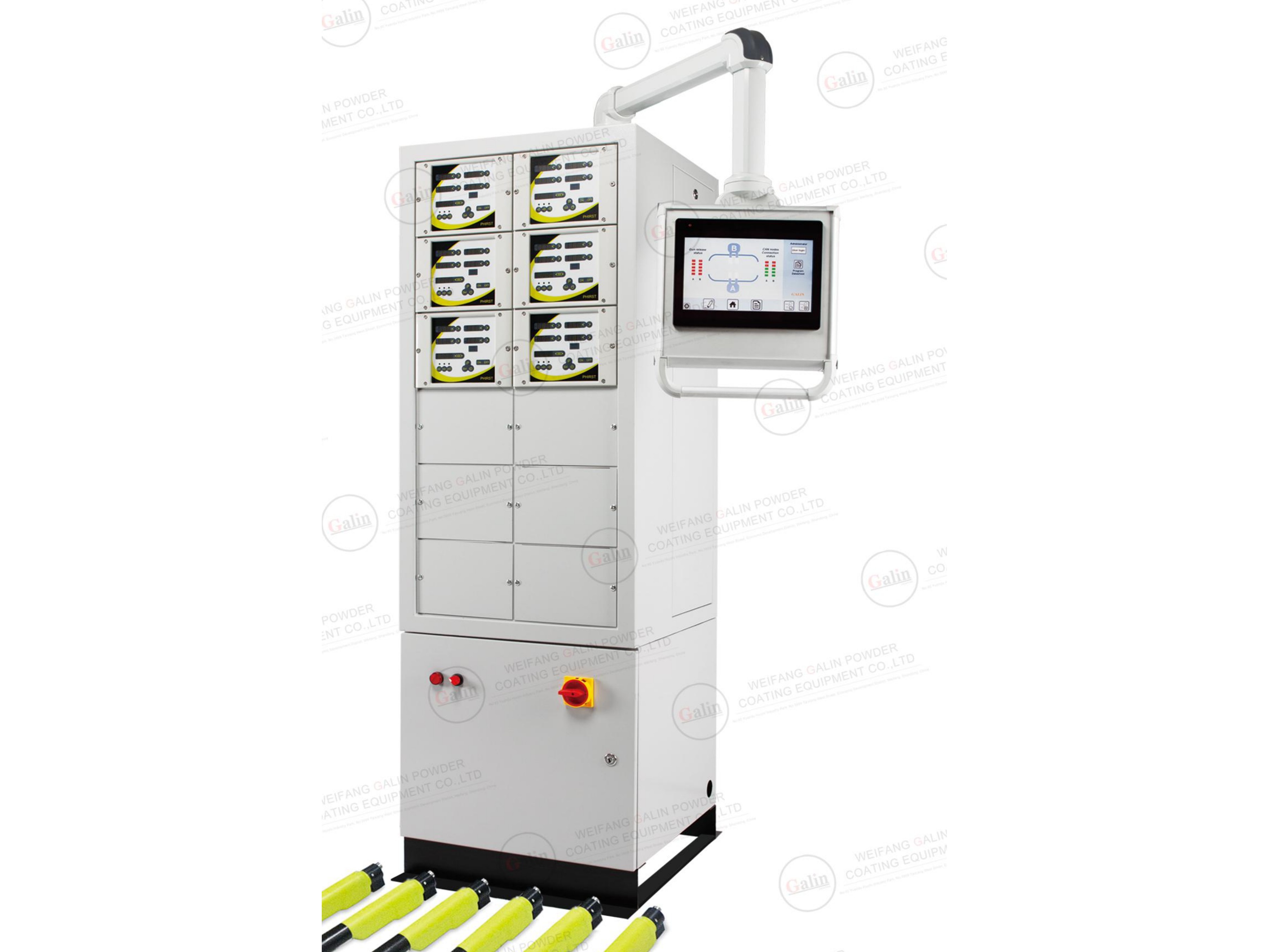 Multi-Gun Powder Coating Control Cabinet, CC09 (PLC Touchscreen)