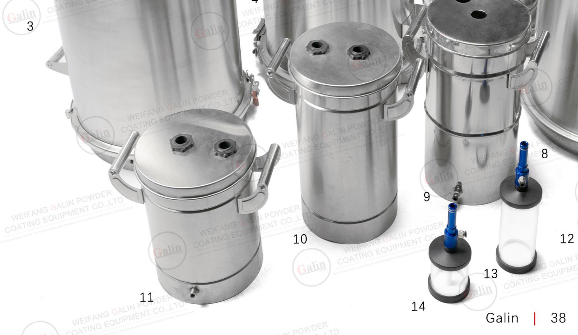 Small Powder Sample Jars, 1L / 500ml / 200ml